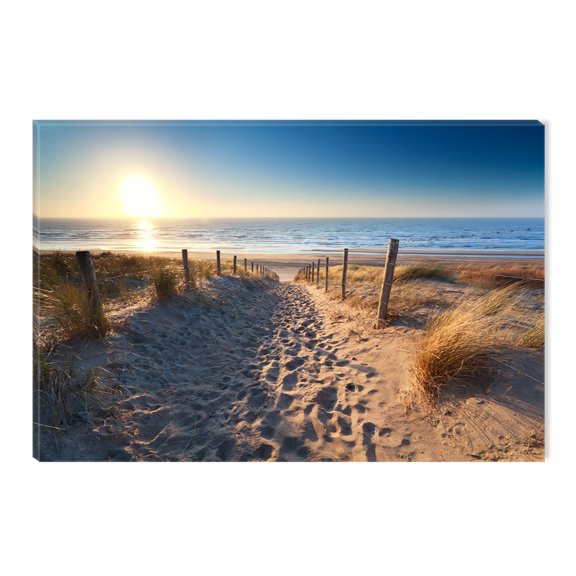 Startonight Canvas Wall Art To the Beach, Please! Landscape, Dual View Surprise Artwork Modern Framed Ready to Hang Wall Art 100% Original Art Painting 23.62 X 35.43 inch