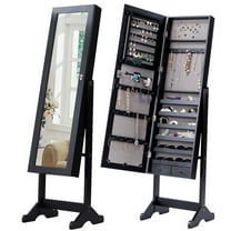 Costway Mirrored Jewelry Cabinet Storage Organizer Drawers
