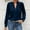 Navy, variant on XPMWRP Women's Long Sleeve V-Neck Top Velvet Ruffle Collar Detail Blouse Trendy Basic Tees Casual Office Work T-Shirt Navy L