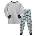 thumbnail image 6 of KPOPLK Toddler Baby Boys Pajamas Winter Truck Print Long Sleeve Pjs Sleepwear Kids Loungewear Shirt Pants Sets Clothes Grey Size 5-6 Years, 6 of 6
