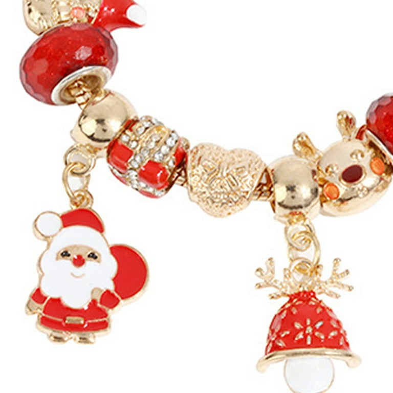 Abaodam 12pcs Christmas Bracelet Child Bell Wrist Band Jingle Bell Bracelet  Christmas Wrist Band Xmas Bracelets Holiday Jewelry Gift Christmas Bangles