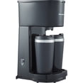 thumbnail image 6 of Elite Gourmet Dual Coffee Maker with Two Stainless Steel Interior Travel Mugs, Black, 6 of 9