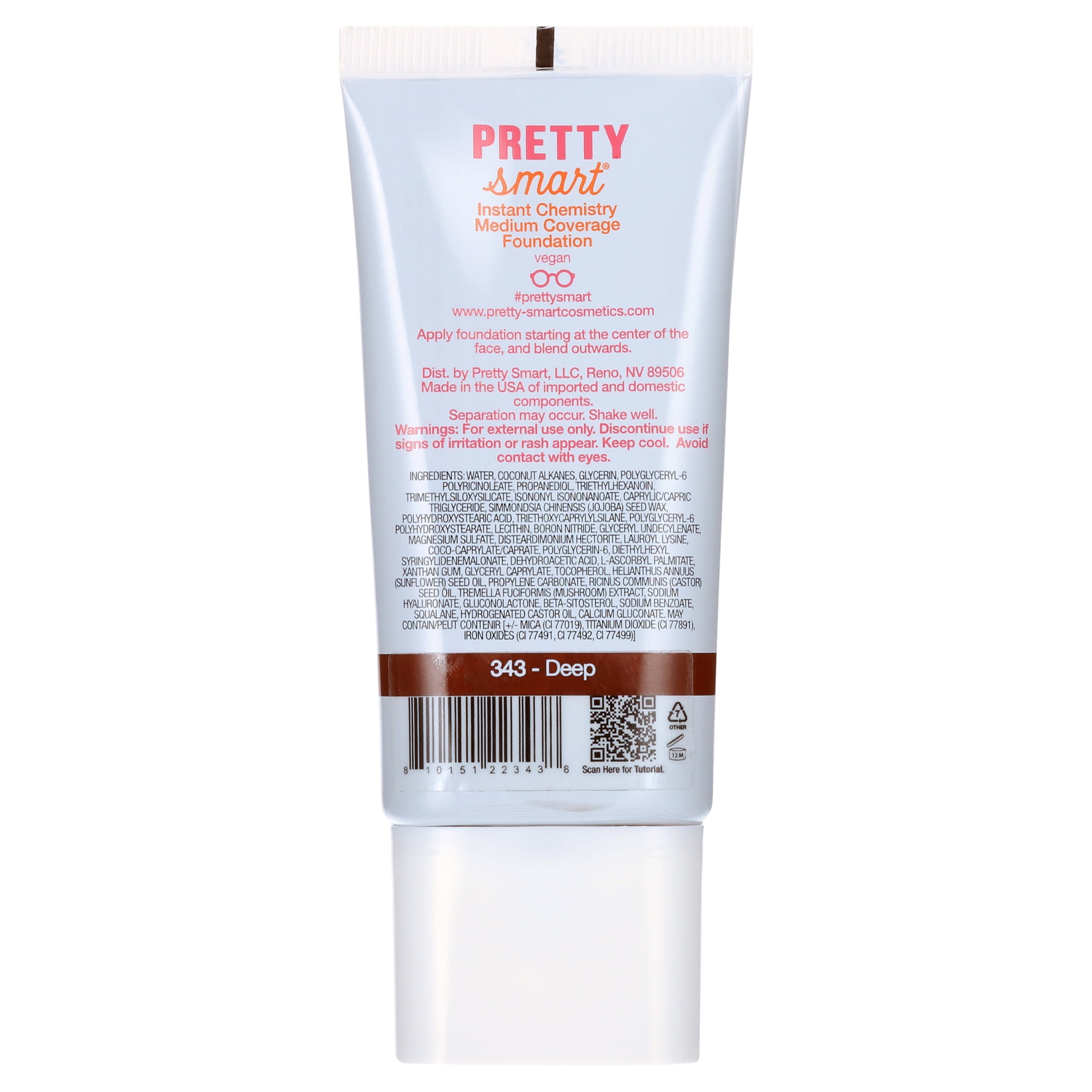 Pretty Smart Instant Chemistry Medium Coverage Foundation, 343 Deep, 1.08 fl. oz.