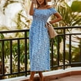 thumbnail image 2 of Vestidos adelgazantes estampados florales de manga corta de un hombro casuales de verano para mujer Fridja qw5464, 2 of 8