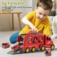 thumbnail image 2 of Truck Toys for 3 4 5 6 Years Old Boys,Toddler Car Toys for Toddler Boys Ages 3-5,Fire Toys Car Carrier Vehicle Toy Set,Kids Toys Truck Set for Age 3-9, 2 of 9