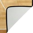 thumbnail image 4 of Coolnut Lightweight Soft Area Rugs 31x20 Inch, Wood Basketball Court Floor Mat Doormat for for Rooms Entrance Hardwood Floor Living Room 2'7" x 1'8"） Nursery Rugs, 4 of 6