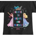thumbnail image 3 of Barbie - Believe In Dreams And Yourself  - Girls Fitted Short Sleeve Graphic T-Shirt, 3 of 5