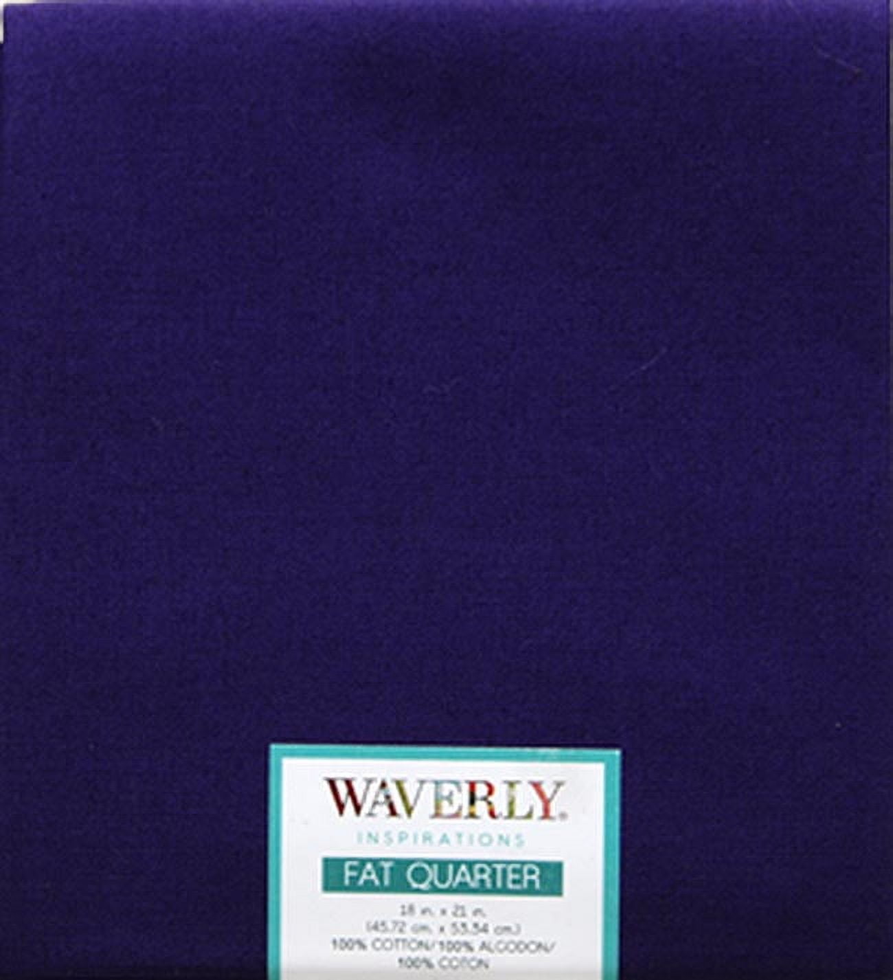 (4 pack) Waverly Inspirations Cotton 18" x 21" Fat Quarter Solid PANSY Print Fabric, 1 Each
