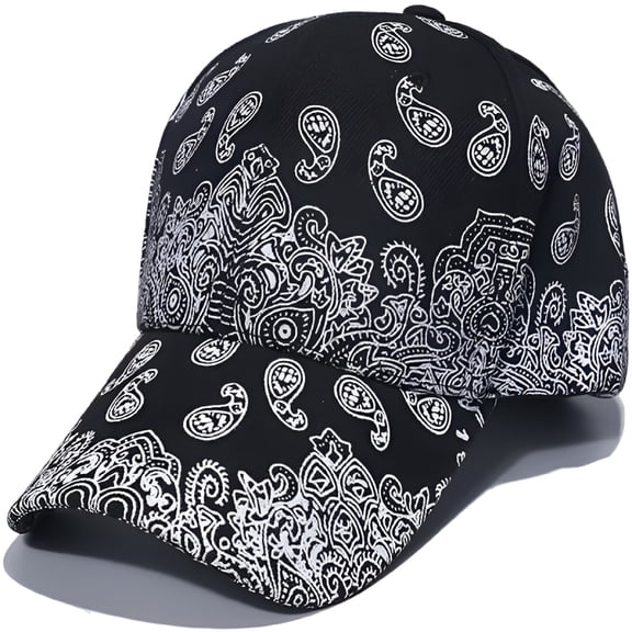 TELOLY Bandana Baseball Cap for Men Women Adjustable Summer Fashion Hip Hop Paisley Bandanas Sun Hat Outdoor Beach Caps