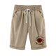 thumbnail image 5 of Mujeres Pantalones Cortos Casual Estampado Elástico de la Cintura Medio Pantalones Cortos, Casual con Bolsillos para el Uso Diario, 5 of 6