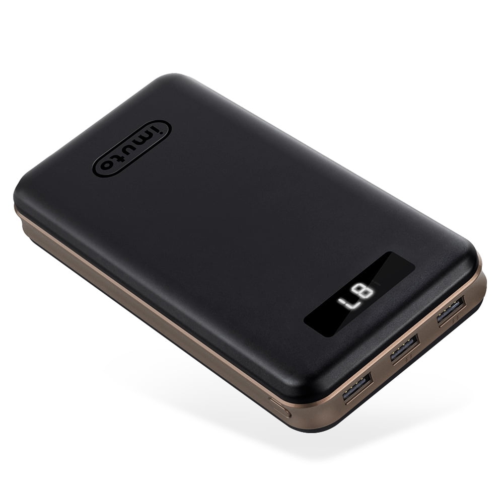 imuto 30000mAh X6L Power Bank, 3Port USB Output 3.4A Max Portable Charger External Battery Pack