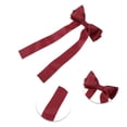thumbnail image 3 of Unique Bargains 1 Pc Fashion Bow Ribbon French Barrette Hair Clips Hairdo Clip Wine Red, 3 of 5
