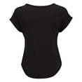 thumbnail image 6 of TODOZO T Shirts for Women Loose Fit Casual Lightweight Soft Basic Tees Women's Solid V Neck Tops with Chest Pocket Short Sleeve T Shirts Loose Casual Basic Tees Summer Clothes Outfits, 6 of 9