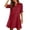 Red, variant on Casual Summer Dresses for Women V Neck Turndown Short Sleeve Mini Button Down Dress 2026 Beach Clothes Navy M