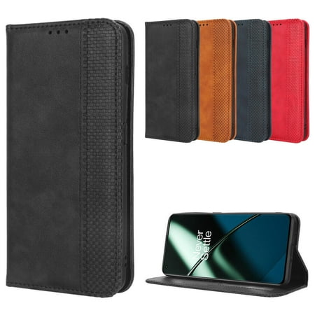 For OnePlus 11 5G Case Cover, Shockproof Magnetic Leather Wallet Stand Card Slot Flip Case