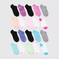 thumbnail image 4 of Hanes Girls' 20pk Super Soft No Show Socks Multicolor size-M, 4 of 5