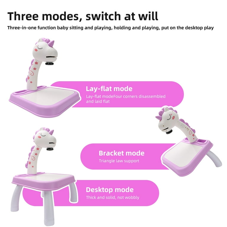Sofuny Trace and Draw Projector Toy,Art Projector, Painting Drawing Table  Led Projector Toddler Toy Educational Drawing Playset for Kids Boys Girls  Age 3+, Unicorn 