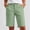 Green plus size summer shorts with pockets a1, variant on Cagogo Women's Plus Size Mid Rise Straight Shorts with Pockets Solid Casual Regular Fit Travel Summer Shorts, Gray L