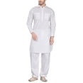 thumbnail image 1 of Royal Men's Linen Cotton Pathani Suit Set's (38, White), 1 of 1