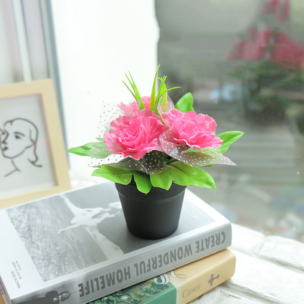 Outdoor Flower Fake False Plants Flowers Artificial Garden Decor With Pot~