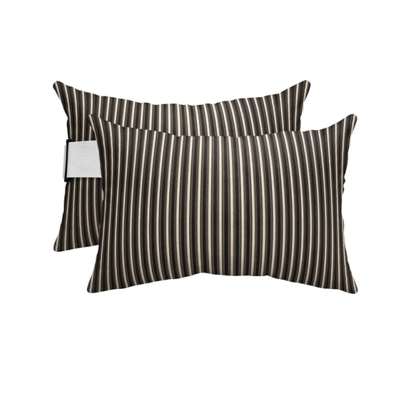 Pack of 4 Outdoor Lumbar Pillow Covers 11x16 Inch, Vintage Brown, Waterproof Throw Pillow Covers Set, Ombre Abstract Minimalist Geometric Indoor&Outdoor Decorative Cushion Cases for Patio Porch Car