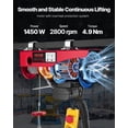thumbnail image 4 of CAFORKP Electric Hoist 1760lbs 110V with 40ft Lift & 14ft Wired Remote, 4 of 6