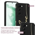 thumbnail image 4 of for Samsung Galaxy S23 Case, Back Cute Plating Love Letter Graphic with Anti-Fall Lens Cameras Cover Protection Soft TPU Shockproof Anti-Fingerprint Phone Cases for Women Girls Men-Black, 4 of 12