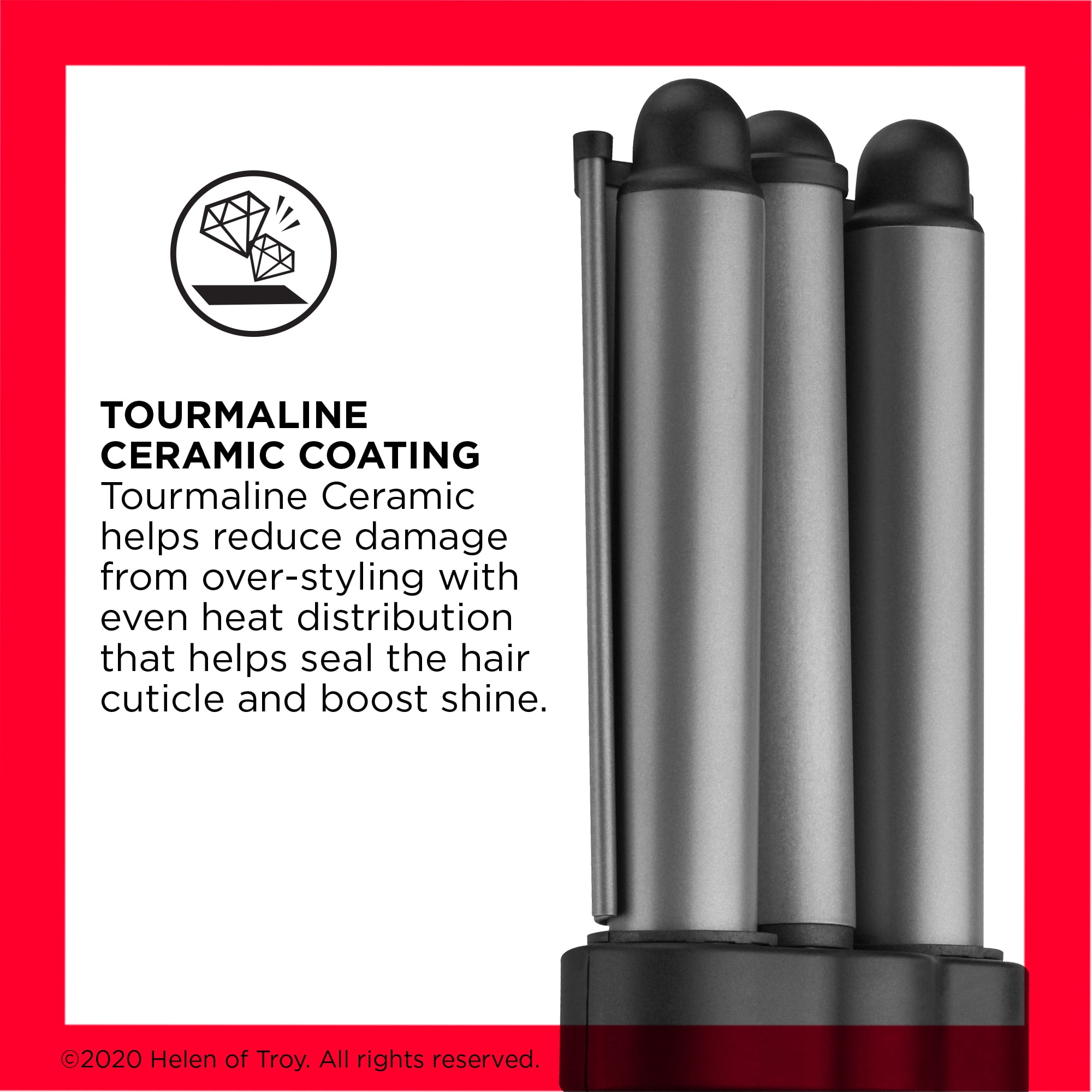 revlon perfect heat 3 barrel deep waver styling curling iron