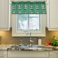 thumbnail image 2 of Yayeee Kitchen Valance Rod Pocket 54" x 18" Living Room Window Curtain, Christmas Trees, 2 of 6