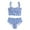 Blue, variant on CYRBOKO Girls Summer Bikinis Set, Summer 2-piece Spaghetti Straps Bathing Suits White Size 10-11 T