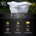 thumbnail image 6 of Classy Caps Majestic Solar Post Cap - Fits 5"x5" Posts - White Vinyl (PVC), 6 of 10