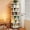 A, variant on Roiihwy 360 Rotating Solid Wood Bookshelf For Corner, Freestanding Movable Storage Shelf Against Wall, C