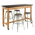 thumbnail image 5 of NPS 60" Wood Science Lab Table with Chemical Resistant Top in Black, 5 of 6