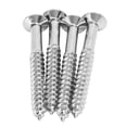 thumbnail image 1 of 4 Pcs Guitar Neck Plate Mounting Screws, Silver Metal Guitar Replacement Screw, 1 of 8