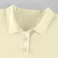 thumbnail image 5 of Domuza Men's Polo Shirts Short Sleeve with Pocket Cotton Pique T-Shirts 3 Buttons Casual Lightweight Breathable Moisture Wicking Golf Shirts Beige 2XL, 5 of 9