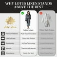 thumbnail image 2 of Lotus Linen Plush Hooded Robe for Men - Soft Fleece Bathrobe, Grey Black M/L, 2 of 9