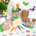 thumbnail image 4 of Kit de manualidades Aweyka Garden, paquete de 20 macetas de papel con pegatinas para niños, 4 of 6
