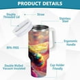 thumbnail image 4 of DIXRUYEE Steel Water Bottles Tumbler Creative Radiant Bee in Bloom Pattern 40oz/30oz, 4 of 9