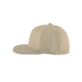 thumbnail image 3 of Top Headwear Plain Flat Bill Fitted Hat, Khaki 7 1/4, 3 of 4