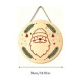 thumbnail image 3 of Qjidjing Christmas Tree Ornaments, Xmas Hanging Decor, Round Creative Wooden Styling, for Furniture Accent, Christmas Tree, Indoor Home Display, 3 of 7