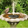 thumbnail image 2 of Solar Fountain Round Pond Pump Fountain Solar Pump Fountain for Garden Ponds Fish Tank Garden Solar Fountain Pump Water Feature Built-In Solar Panel Battery, Water Circuit (6 Nozzles), 2 of 7