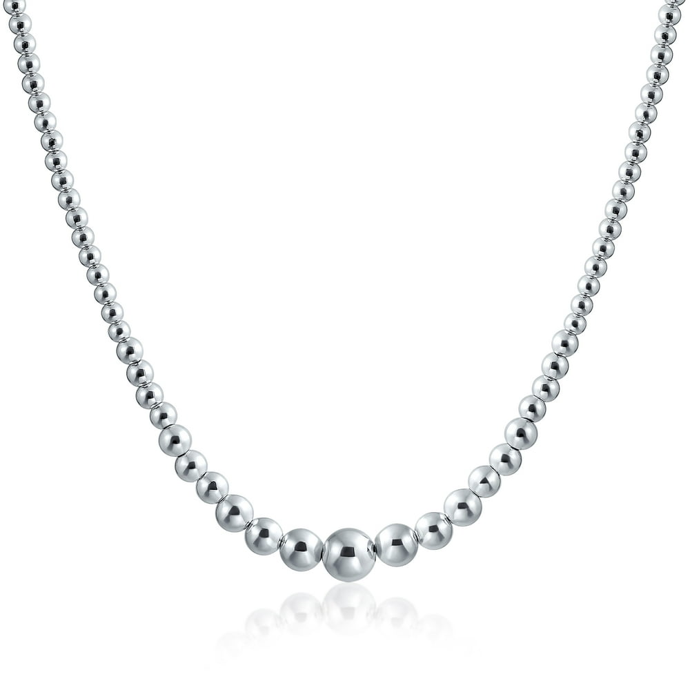 Bling Jewelry Shinny Polished 925 Sterling Silver Round Ball Bead