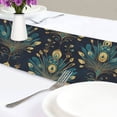 thumbnail image 4 of Yayeee Table Runner 70 inches Long for Home Kitchen Rectangle Dining Table Holiday Party Decoration, Gold Peacock Pattern, 4 of 7