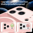 thumbnail image 5 of for iPhone 17 Pro Magnetic Case Support Wireless Charging, Shockproof Military-Grade Protection Cover, Slim Anti-Scratch Phone Case for iPhone 17 Pro Match with Car Mount Holder, Pink, 5 of 6