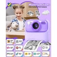thumbnail image 2 of Cámara para niños Magolo Magolo con impresión instantánea de fotos y vídeos HD, color morado, 2 of 7