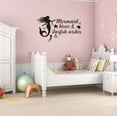 thumbnail image 2 of Mermaid Kisses & Starfish Wishes Cartoon Mermaid Quote Vinyl Wall Design Wall Art Sticker Designs Vinyl Stickers For Home House Walls Rooms Windows Bedroom Decoration Size (28x28 inch), 2 of 3