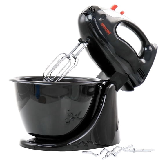 Batidora de Pie Better Chef 5 Velocidades y 200 W | Batidora de Pedestal 2 en 1 y de Mano con Tazón de Acero Inoxidable