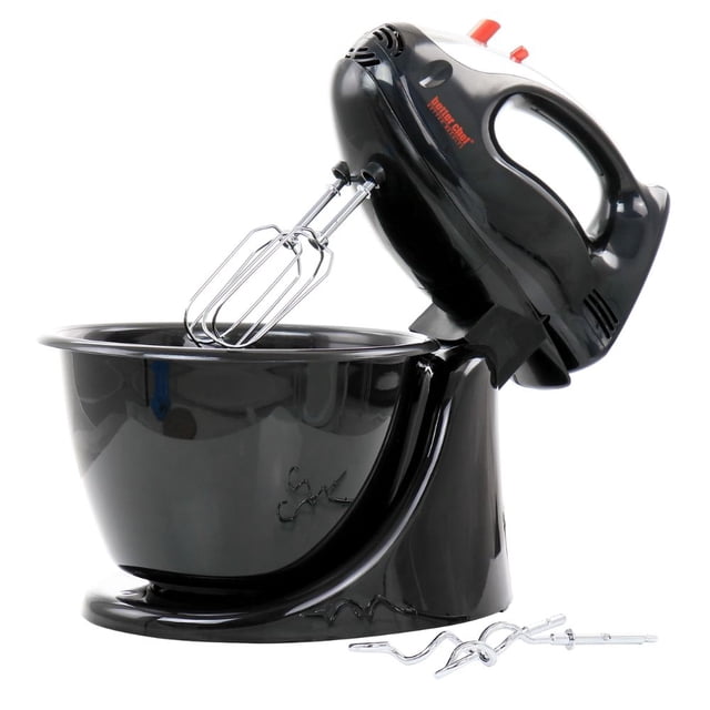 Batidora de Pie Better Chef 5 Velocidades y 200 W | Batidora de Pedestal 2 en 1 y de Mano con Tazón de Acero Inoxidable