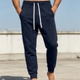 thumbnail image 6 of Frnrwgo Mens Cotton Jogger Sweatpants Loose Fit Drawstring Elastic Waist Cuffed Leg All Season Casual Streetwear Pants, 6 of 9