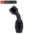 thumbnail image 1 of 1pcs Black AN6 8 10 Straight 45 90 Degree Oil Fuel Swivel Hose Oil Hose End Adapter Kit~2235, 1 of 1